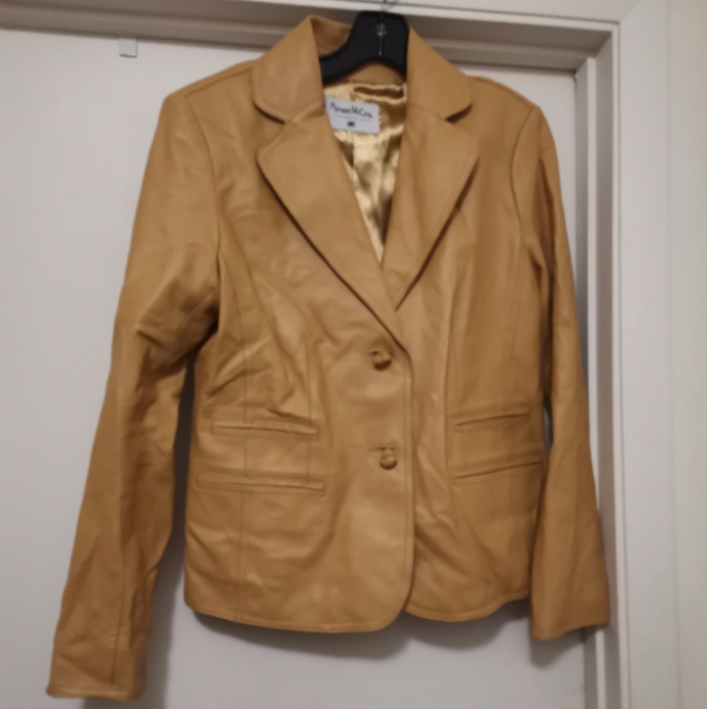 Nwot Pamela Mckoy Genouine Leather Jacket